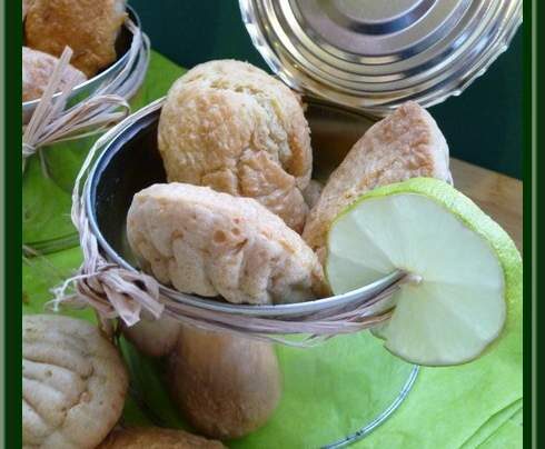 Madeleines au thon et citron vert