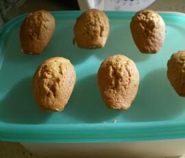 madeleines sans gluten sans lactose.