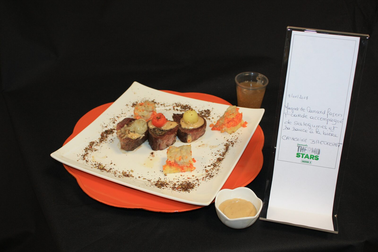 Magret de canard façon picarde accompagné de ses légumes de saison et sa sauce à la bière