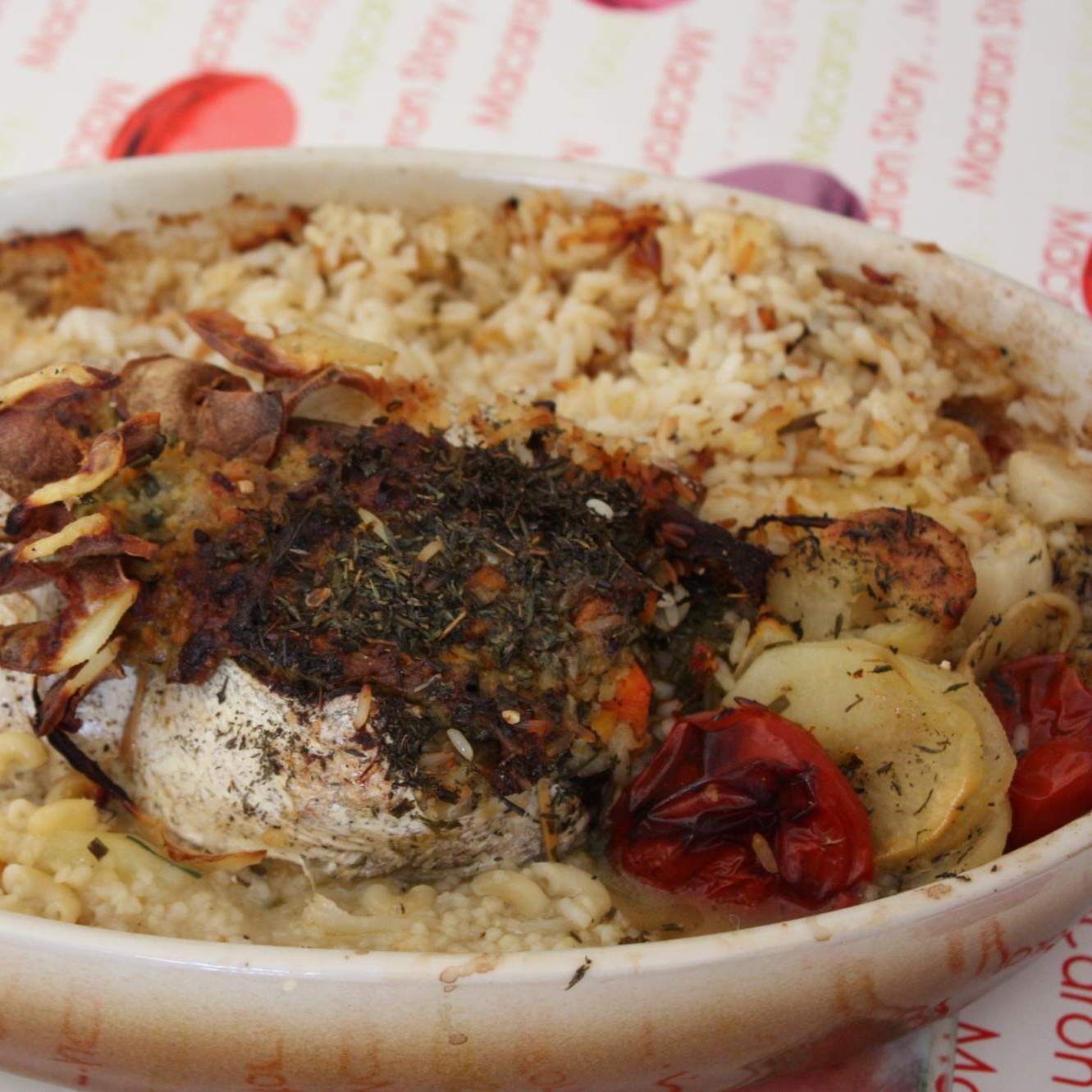 Merlu farcie aux petits légumes