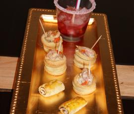 Migniardise salée noix de st jacques aux crevettes et à la crème