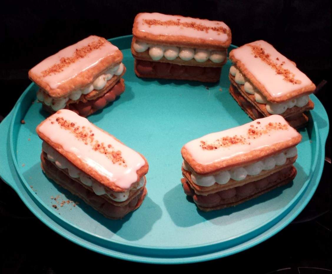 Millefeuille double saveur: chocolat & pistache.
