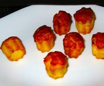 Mini canelés jambon fromage