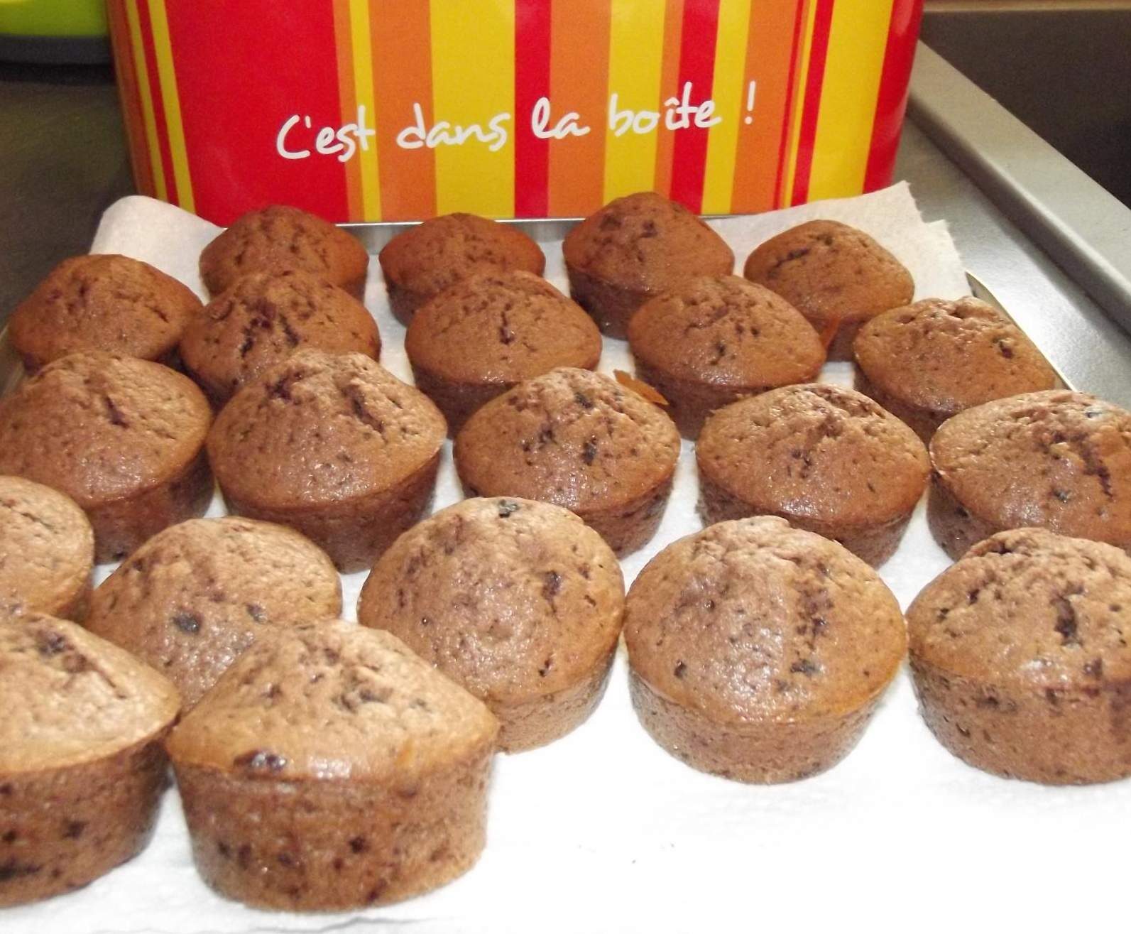 Mini muffins tout chocolat
