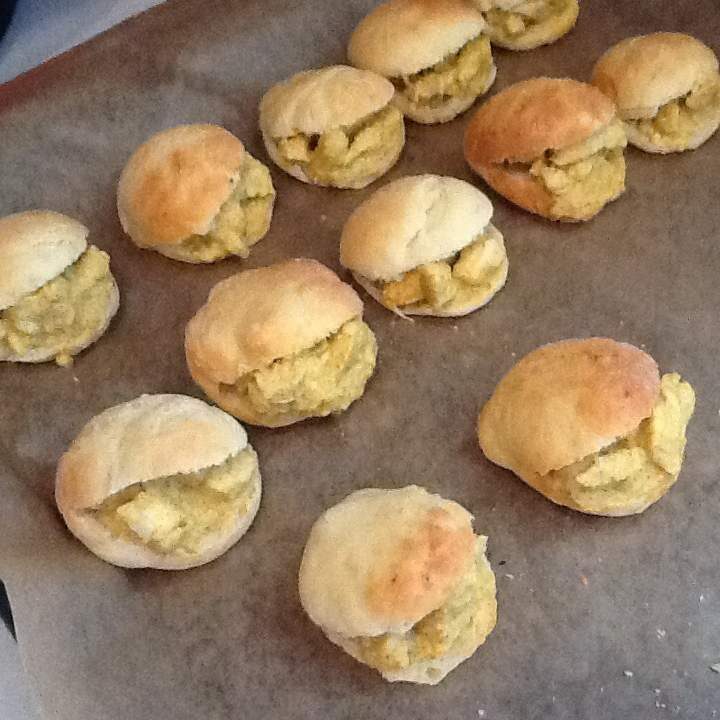 Mini naan apéro au poulet Tandoori