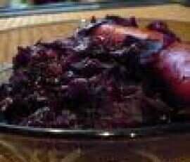 Mitonne de chou rouge et sa morteau