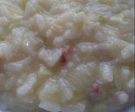 Mon risotto courgette lardon