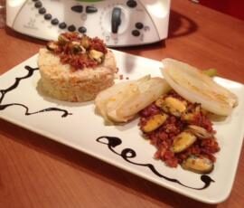 Moules Chorizo et ses légumes fondants, croquants