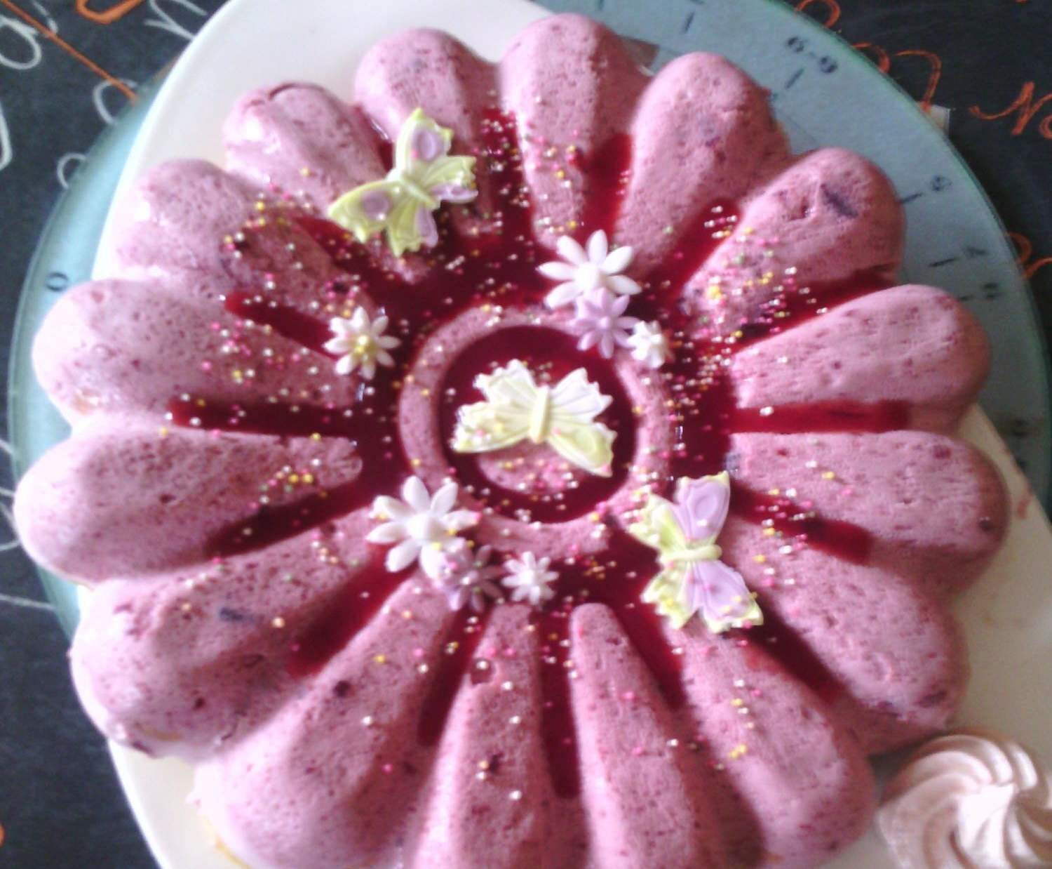 mousse de fruit sur génoise