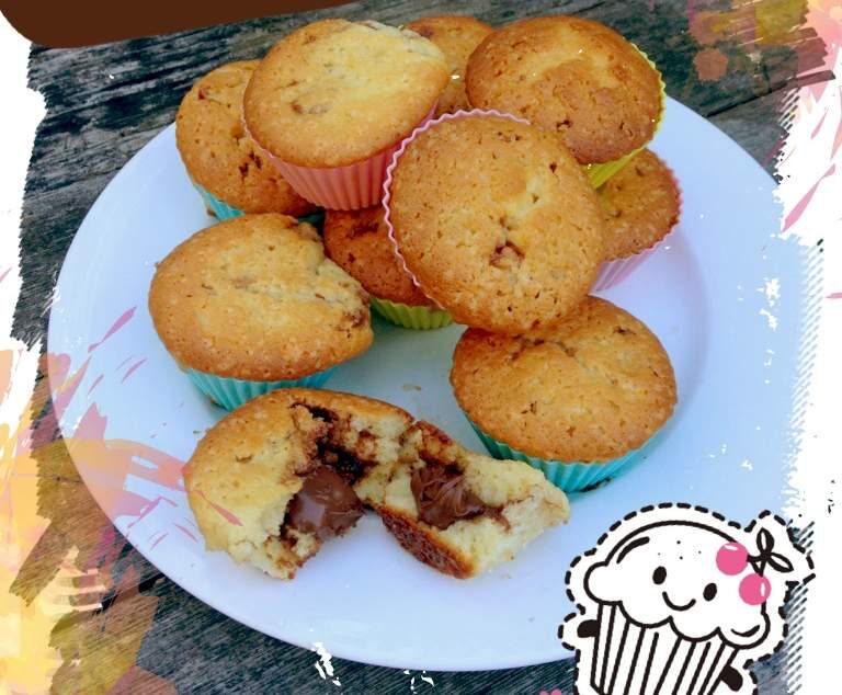 Muffin au Coeur de Nutella fondant - Type Mandise