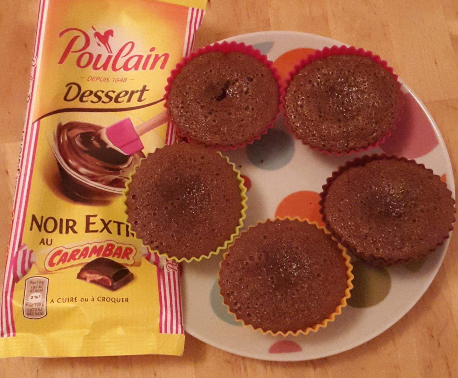 Muffin Fondant au Chocolat Carambar