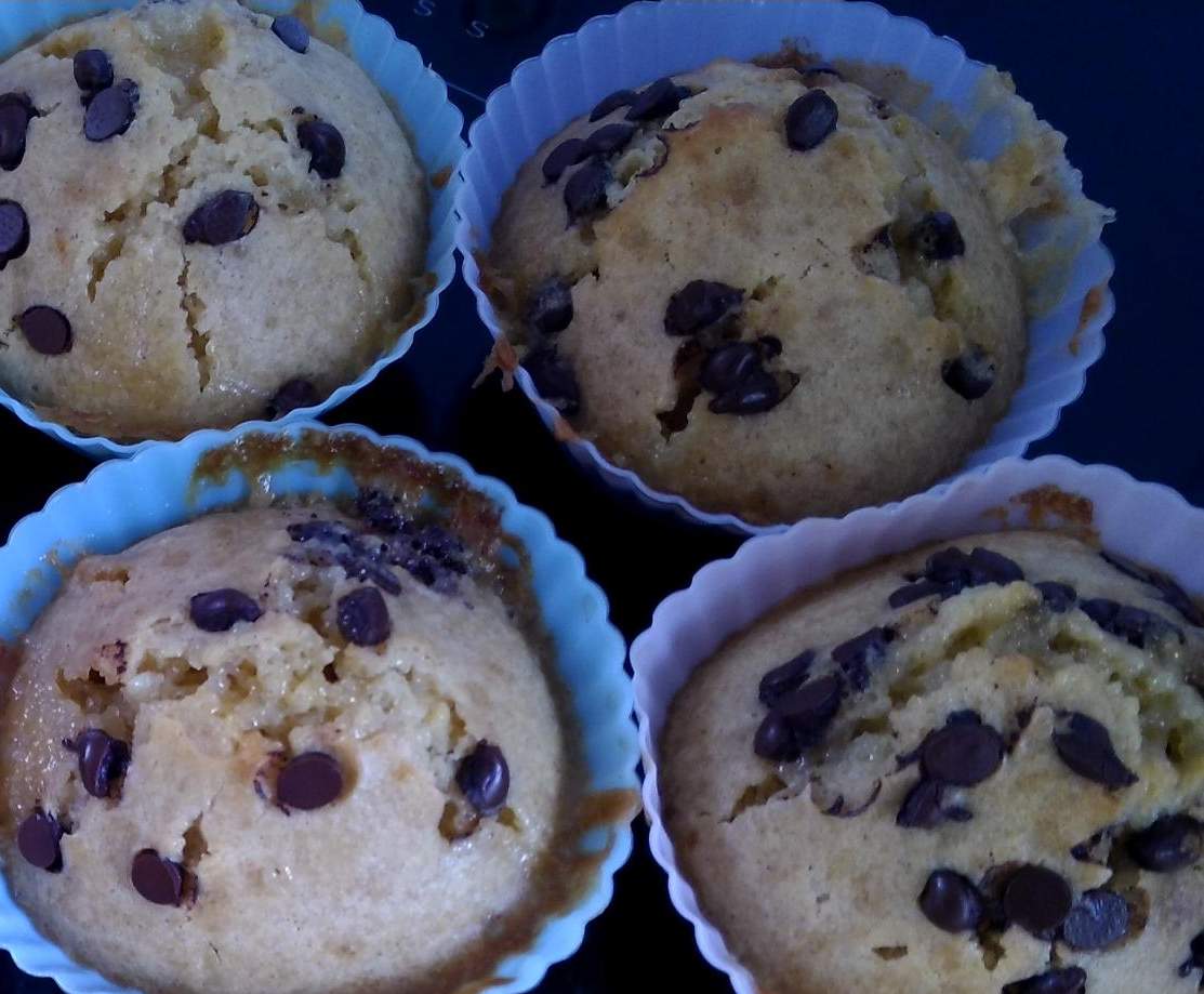 Muffins aux chocolat blanc