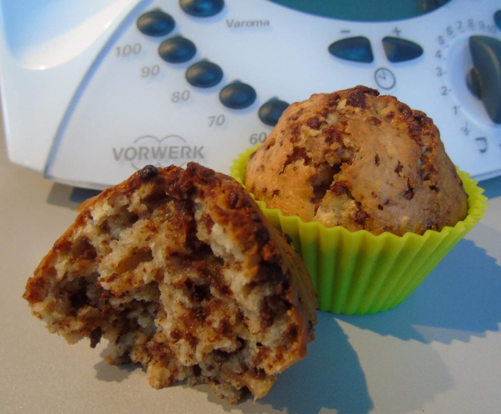 Muffins Banane - Praliné - Flocons d'Avoine