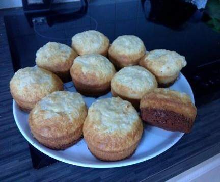 Muffins chocolat noir /nuage chocolat blanc Coco
