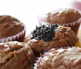 MUFFINS VEGAN sans gluten/sans lait/sans oeufs/sans sucre (sans matière grasse)