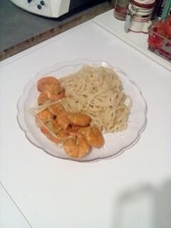 Nouilles chinoises façon thaï aux crevettes