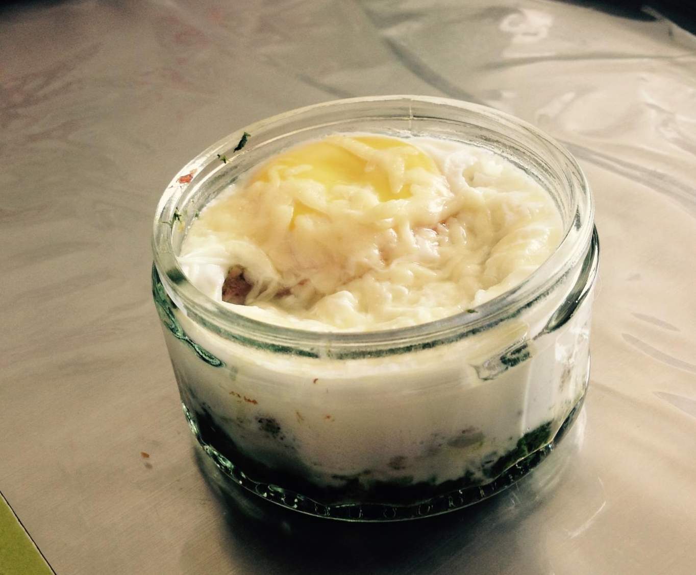 Oeuf cocotte aux épinards