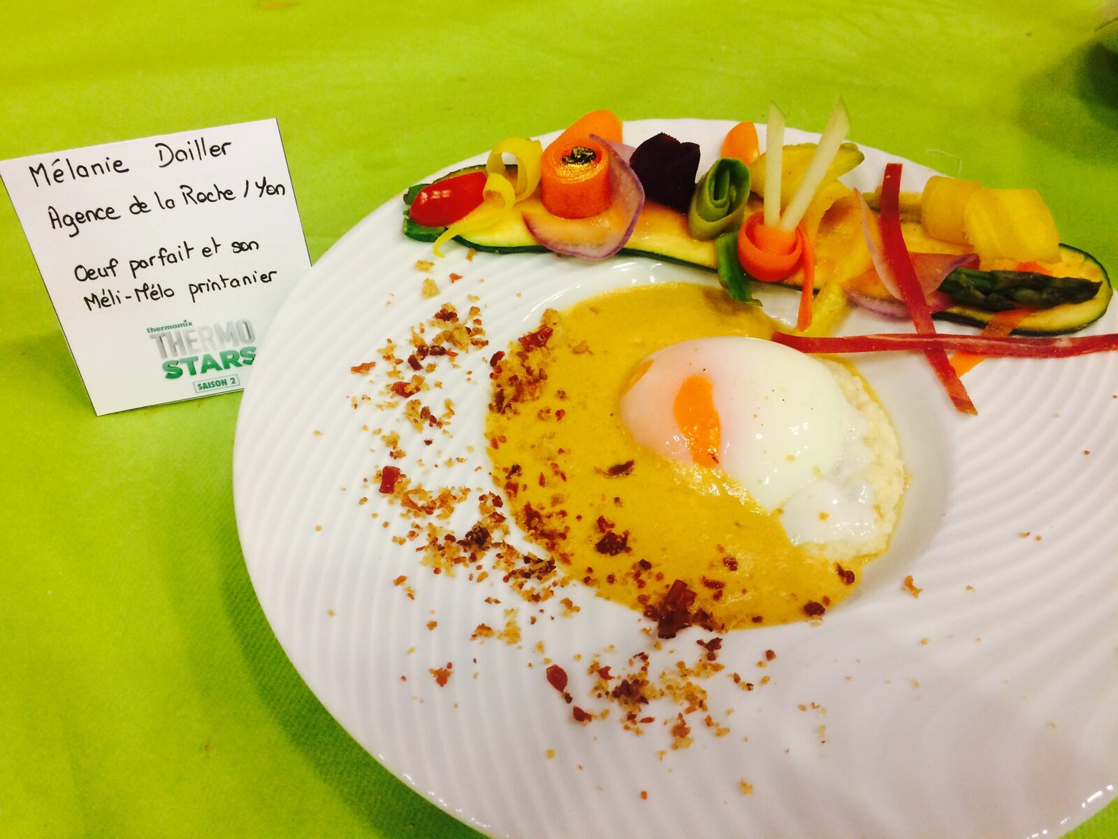 Oeuf parfait et son méli mélo printanier