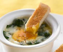 Oeufs cocotte aux épinards