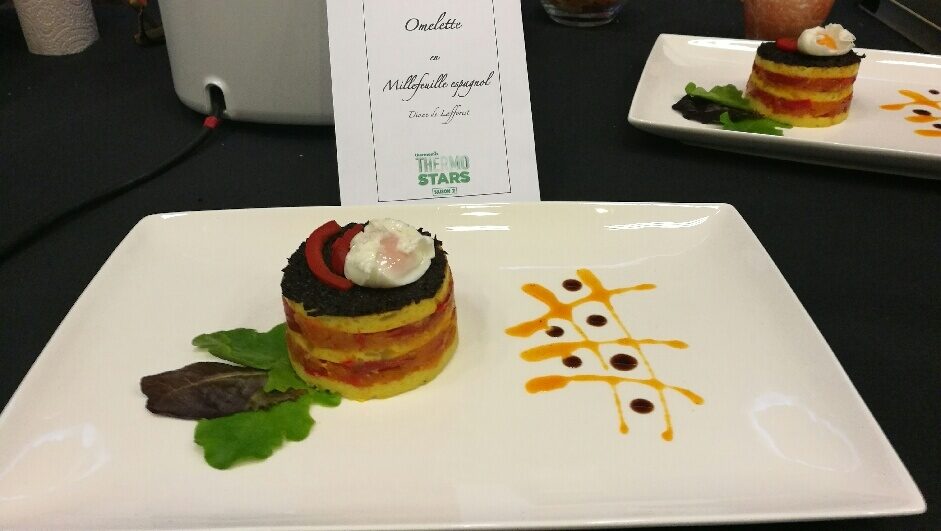 Omelette en millefeuille espagnol