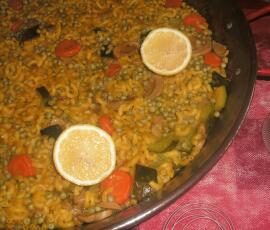 Paella aux coquillettes (végétarienne)