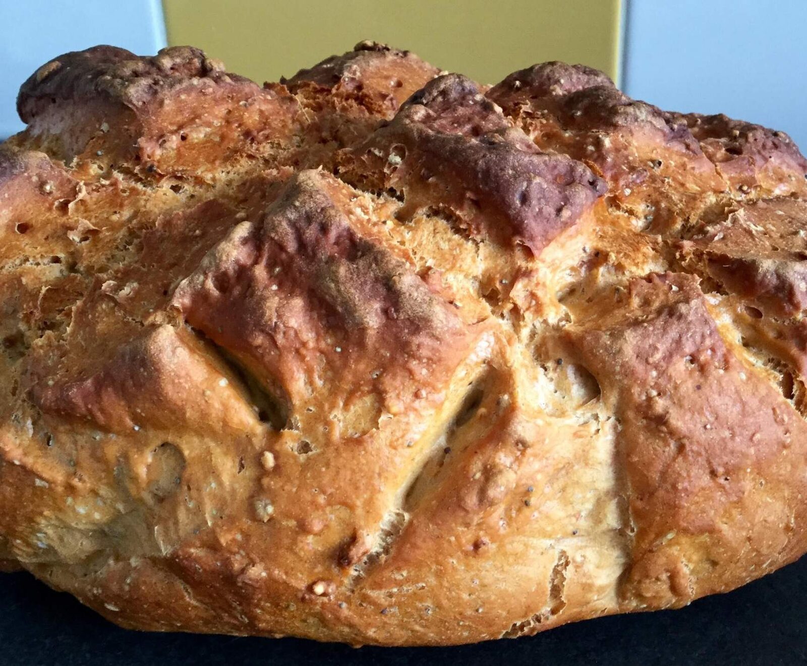 Pain semi-complet aux trois farine en cocotte