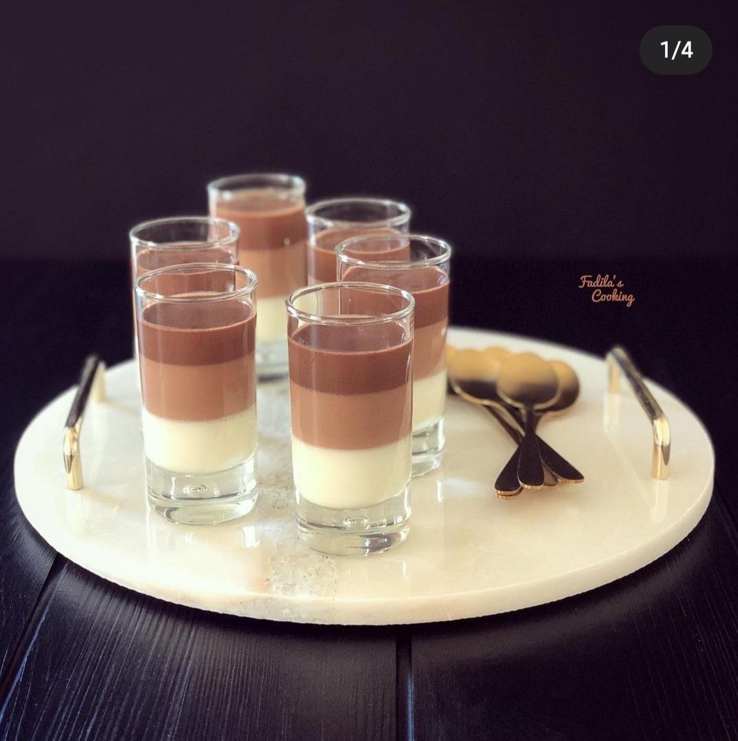 Pannacotta 3 chocolats Fadilascooking