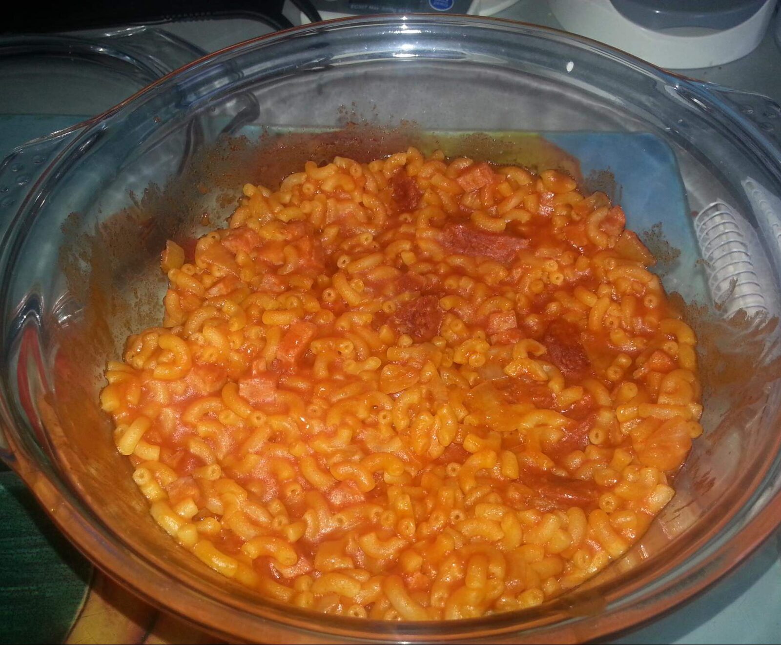 Pâtes au Chorizo et Dès de Jambon