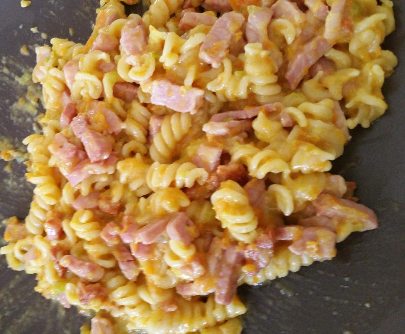 Pates aux legumes et lardons Express