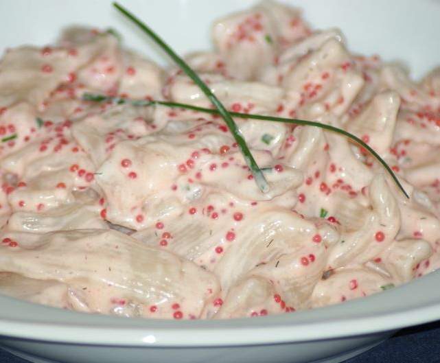 Pâtes aux oeufs de lompe de mon papa