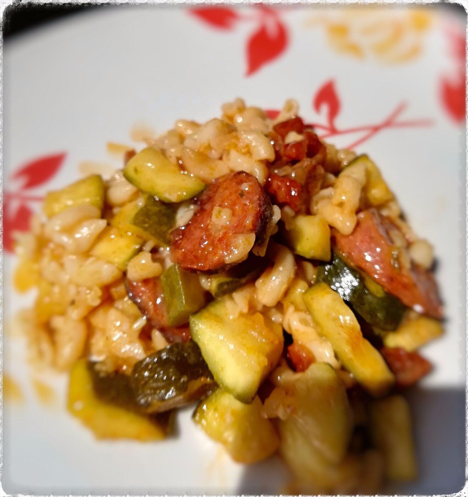 Pâtotto aux courgettes, tomates séchées et chorizo