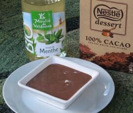 Petit pot de crème chocolat/menthe