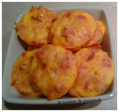 Petite bouchées aux lardons et comté