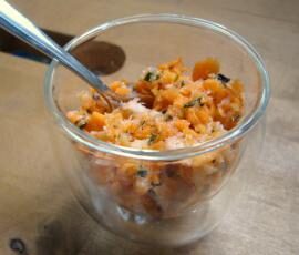 Petites verrines carottes - haddock