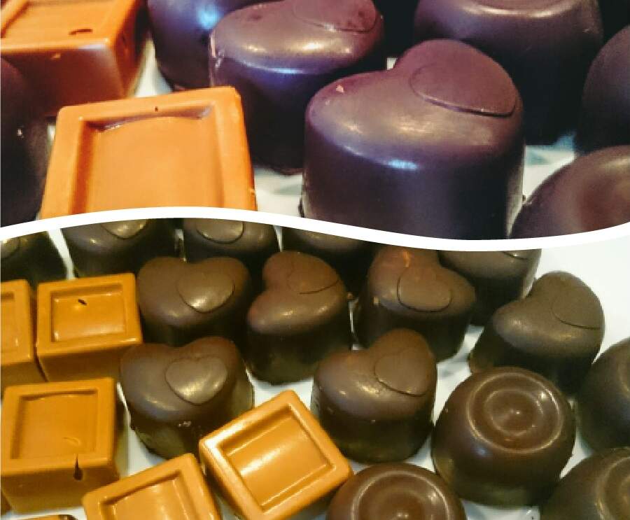 PETITS CHOCOLATS FOURRES PRALINE/NOISETTE