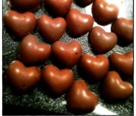 Petits coeurs en chocolat