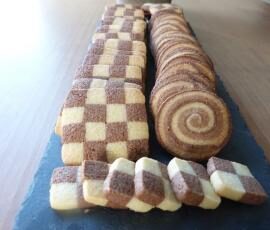 Petits sablés damier