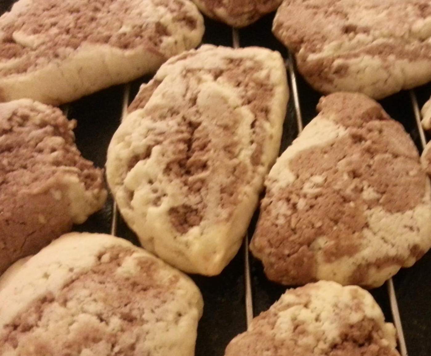 Petits sablés marbrés