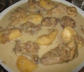 Pintade au cidre et aux pommes