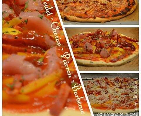 PIZZA Barbecue Poulet Chorizo Poivron