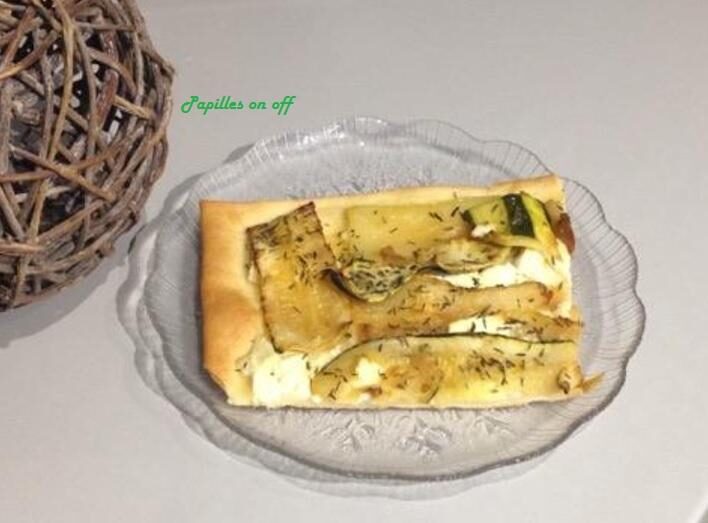 Pizza courgettes et feta