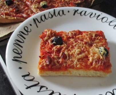 Pizza jambon/fromage/olives