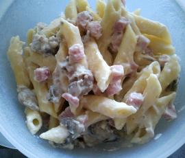 Plat minute - Pâte jambon/champignon