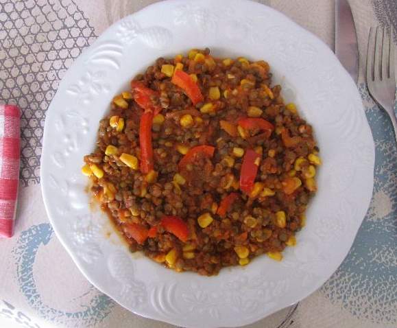 Poêlee de lentilles mexicaine