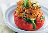 Poivrons farcis au riz basmati - Méthode Montignac