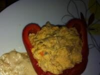 Poivrons farcis courgette champignon