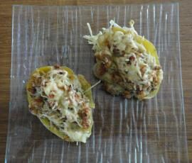 Pomme de Terre farcie au Jambon cru et Comté