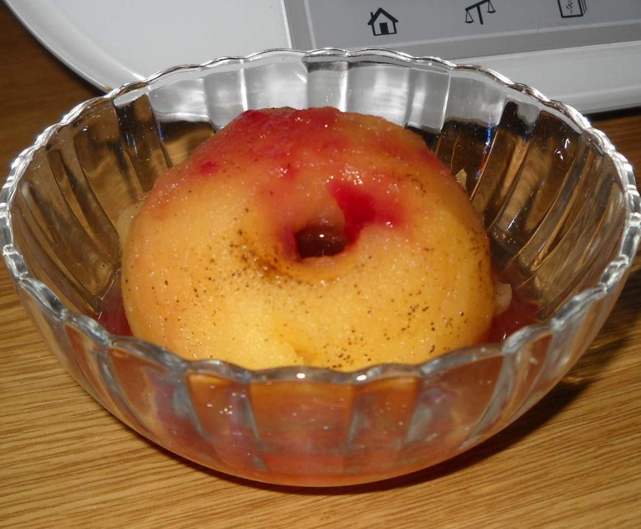 Pommes cuites à la gelée de groseille framboise