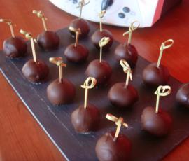 Pommes d'Amour Chocolat au coeur de foie gras et pain d'épices craquant