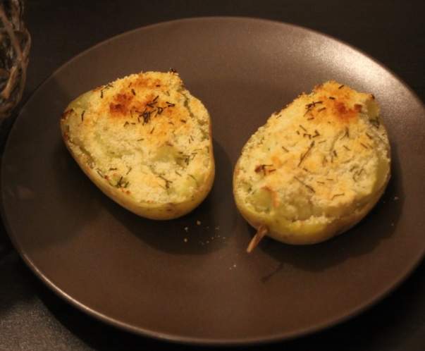 Pommes de terre farcies et gratinées à la moutarde